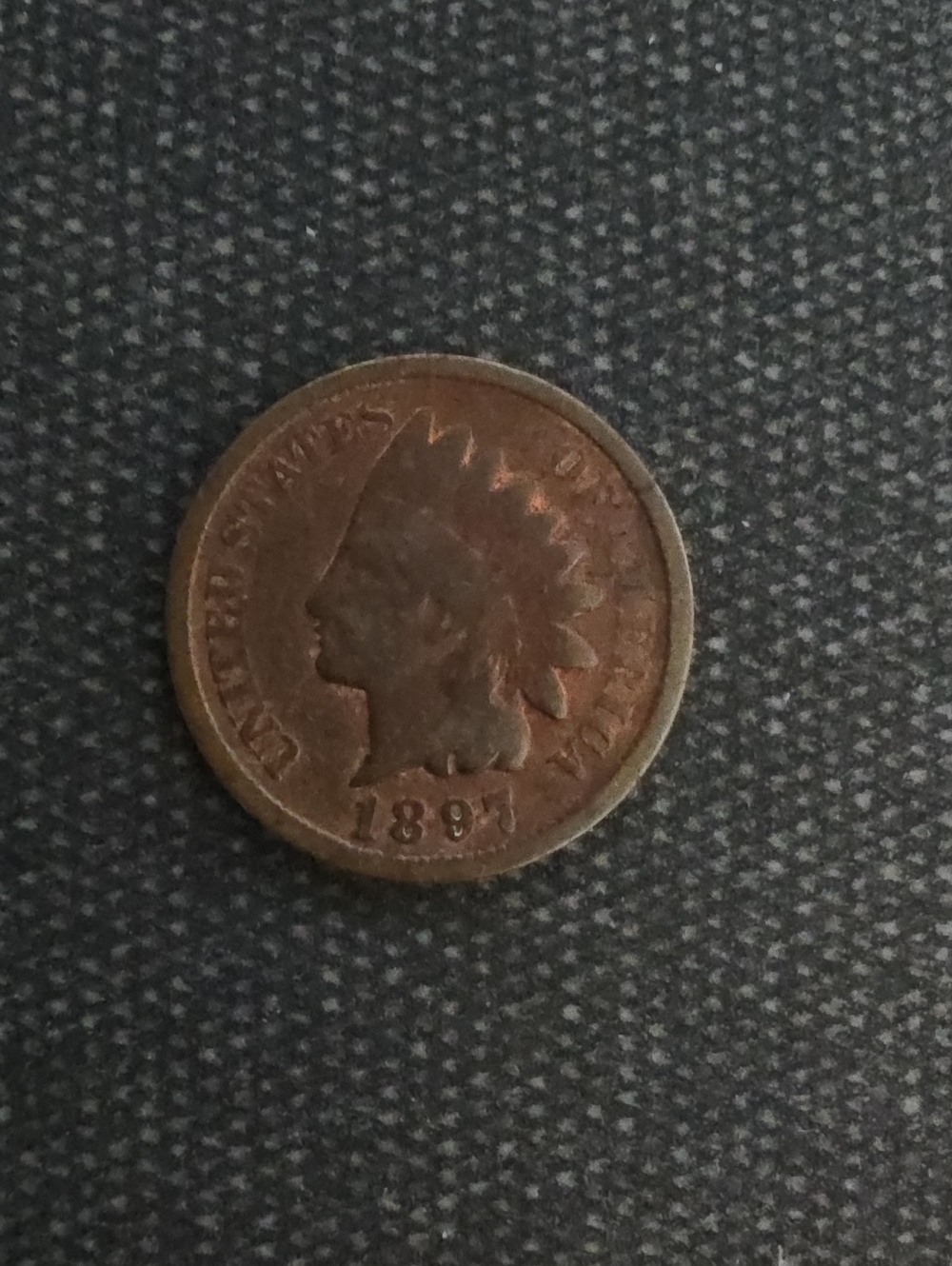 1897x2, 1892, 1881 Indian Head Cents- Brown Copper Tone